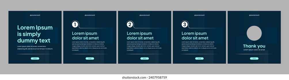 modern carousel slide templates for social media posts