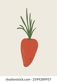 modern carrot in minimalist vector design
