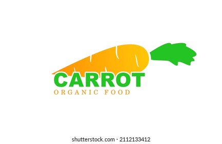 Modern carrot vegetable logo on white background