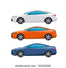 Modern cars vector illustration