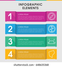 Modern cartography infographic template. infographic design with cartography icons includes land territory. can be used for presentation, diagram, annual report, web design.