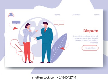 Modern cartoon flat people characters talking, colourful contour style. Colorful character people in conversation. Business conversation on landing page banner web online concept,ready to use design