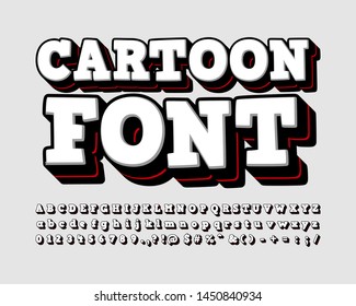 Modern cartoon font effect for sticker