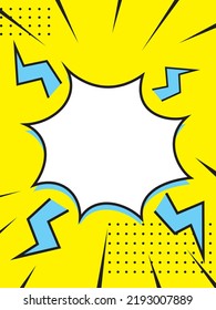 Moderner Cartoon, handgezeichnet, mit Comic und Pop, Vektorhintergrund auf gelbem Hintergrund