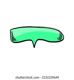 Modern cartoon speech bubble in abstract shape sketch icon. Hand-drawn conversational doodle, dialog sign, vector illustration set, chat message