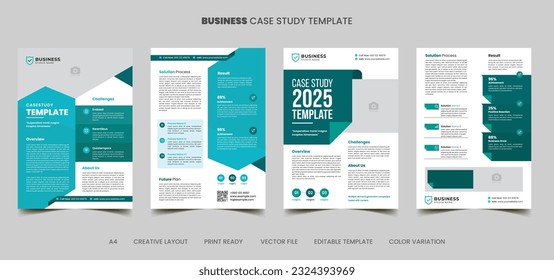 modern case study template | corporate business solution promo double side flyer and poster template with multiple design. 