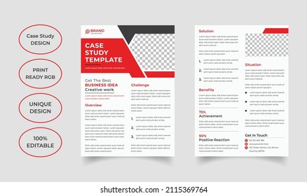 Modern case study template design