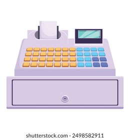 Modern cash register showing increasing sales numbers