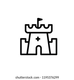 Modern castle icon