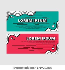 Modern casual horizontal banner with two color option