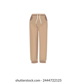Modern casual pants on white background