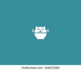 Modern Cat Chef Logo Design Template