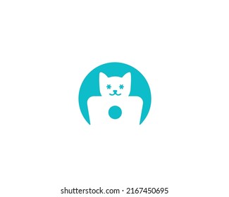 Modern Cat Logo Design Template