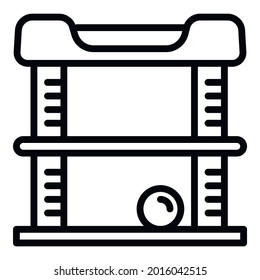Modern cat play house icon. Outline modern cat play house vector icon for web design isolated on white background