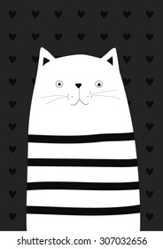 modern cat vector illustration art