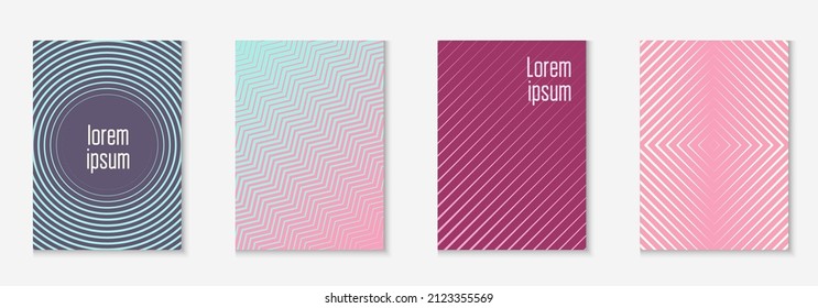 Modern catalog. Multiply presentation, report, annual report, journal mockup. Purple and pink. Modern catalog with minimalist geometric line and trendy shapes.