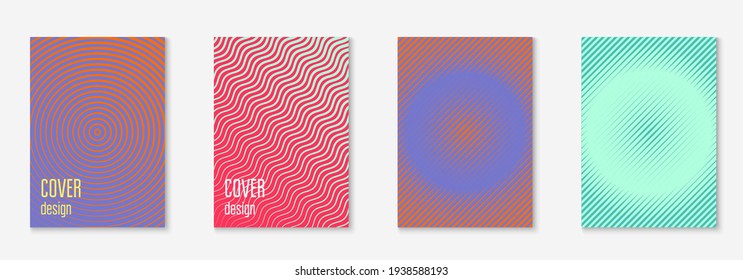 Modern catalog. Multiply report, presentation, page, folder layout. Turquoise and purple. Modern catalog with minimalist geometric line and trendy shapes.