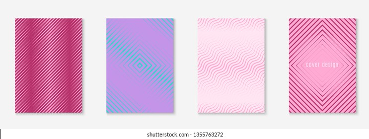 Modern catalog. Purple and turquoise. Dynamic folder, wallpaper, annual report, journal layout. Modern catalog with minimalist geometric line and trendy shapes.