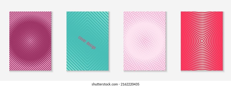 Modern catalog. Red and green. Creative presentation, notebook, journal, flyer mockup. Modern catalog with minimalist geometric line and trendy shapes.