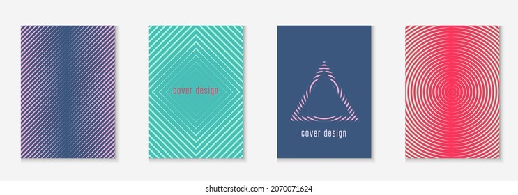 Modern catalog. Red and green. Dynamic certificate, flyer, report, mobile screen layout. Modern catalog with minimalist geometric line and trendy shapes.