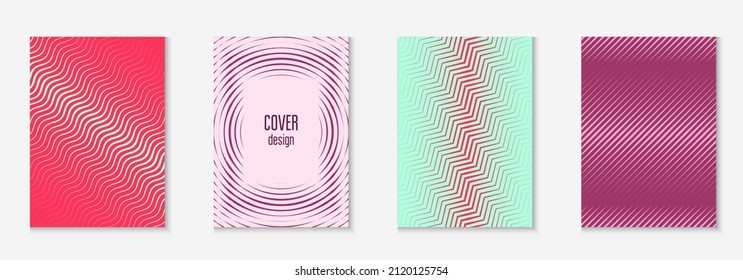 Modern catalog. Simple notebook, page, web app, flyer layout. Red and green. Modern catalog with minimalist geometric line and trendy shapes.
