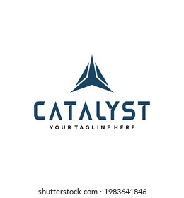 Modern Catalyst Triangle Peak Logo Tamplate