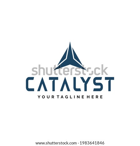Modern Catalyst Triangle Peak Logo tamplate