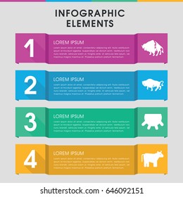Modern cattle infographic template. infographic design with cattle icons includes cow, udder. can be used for presentation, diagram, annual report, web design.