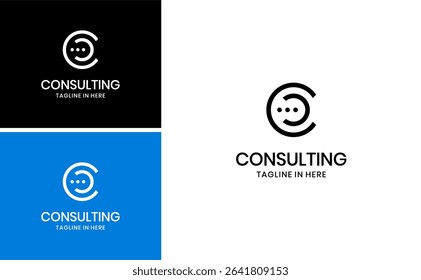 Modern CC Initial Letter Logo Design with Abstract Geometric Shape for Business Consulting Company Branding Identity Finance Management Marketing and Corporate Media Template