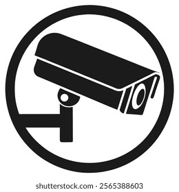 Modern CCTV camera icon for digital monitoring systems
