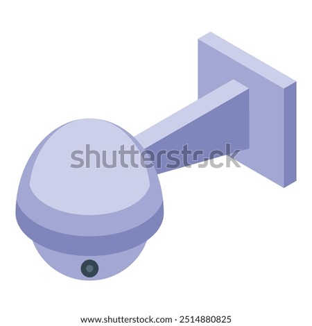 Modern cctv camera is mounted on a wall, providing security surveillance