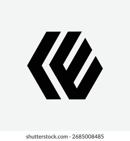 Modern CE hexagon monogram logo with clean minimal design, ideal for branding, business, and professional identity.