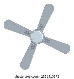 Modern ceiling fan circulating air, offering a refreshing breeze in a contemporary setting