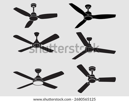 Modern Ceiling Fan Silhouettes Collection