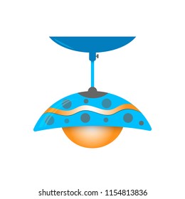 Modern ceiling lamp design icon isolated on white