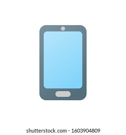 Modern Cell Phone Icon Illustration In Isolated White Background
