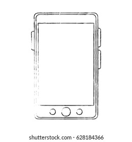 modern cellphone with blank screen icon image 