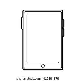 modern cellphone with blank screen icon image 