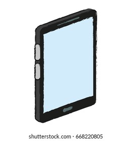 modern cellphone with blank screen icon image 