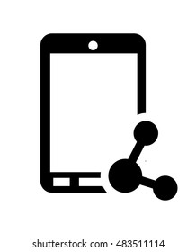 modern cellphone and connectivity icon