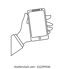modern cellphone icon image 