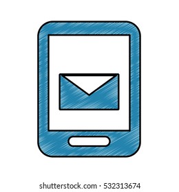 modern cellphone icon image vector illustration design 