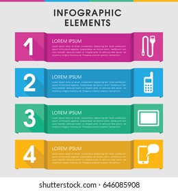 Modern cellphone infographic template. infographic design with cellphone icons includes tablet, phone, wire. can be used for presentation, diagram, annual report, web design.