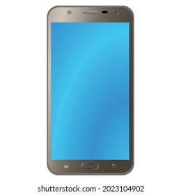 Modern  cellphone touchscreen tablet smartphone isolated on light background