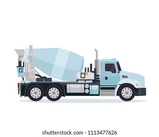 Modern Cement Mixer Truck Illustration Vehicle