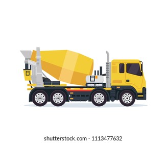 Modern Cement Mixer Truck Illustration Vehicle