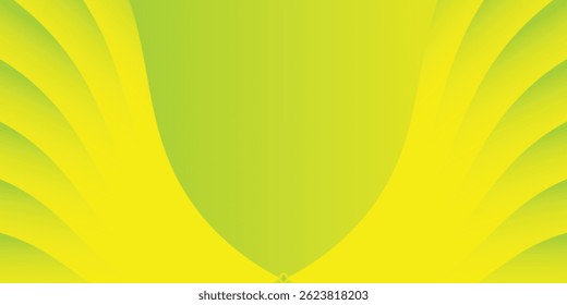 Fondo abstracto amarillo centro moderno del gradiente en el fondo anaranjado con diseño amarillo de las alas para el Anuncio, la cubierta, y la presentación del título