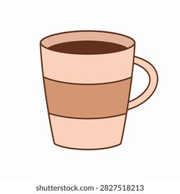 A modern ceramic coffee mug filled with steaming hot coffee, perfect for morning routines or cozy moments at home or office.