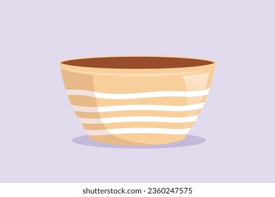 Modern ceramic kitchen utensils concept. Colored flat vector illustration isolated. 