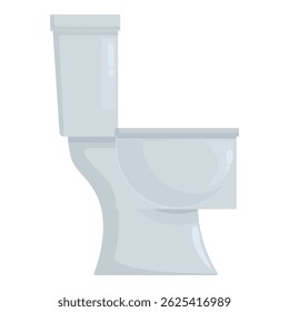 Modern ceramic toilet bowl, providing comfort and hygiene in a contemporary bathroom setting